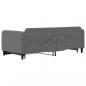 Preview: Tagesbett Ausziehbar mit Schubladen Dunkelgrau 90x190 cm Stoff