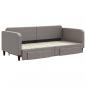 Preview: Tagesbett Ausziehbar mit Schubladen Taupe 90x200 cm Stoff