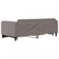 Preview: Tagesbett Ausziehbar mit Schubladen Taupe 90x200 cm Stoff