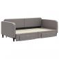 Preview: Tagesbett Ausziehbar mit Schubladen Taupe 100x200 cm Stoff