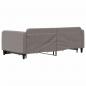 Preview: Tagesbett Ausziehbar mit Schubladen Taupe 100x200 cm Stoff