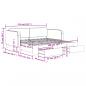 Preview: Tagesbett Ausziehbar mit Schubladen Hellgrau 90x190 cm Stoff