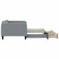 Preview: Tagesbett Ausziehbar mit Schubladen Hellgrau 90x190 cm Stoff