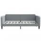 Preview: Tagesbett Ausziehbar mit Schubladen Hellgrau 90x190 cm Stoff