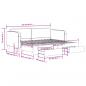 Preview: Tagesbett Ausziehbar mit Schubladen Schwarz 90x200 cm Stoff