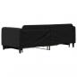 Preview: Tagesbett Ausziehbar mit Schubladen Schwarz 90x200 cm Stoff