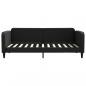 Preview: Tagesbett Ausziehbar mit Schubladen Schwarz 90x200 cm Stoff
