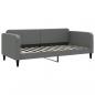Preview: Tagesbett Ausziehbar mit Schubladen Dunkelgrau 90x200 cm Stoff