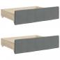Preview: Tagesbett Ausziehbar mit Schubladen Dunkelgrau 90x200 cm Stoff