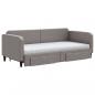 Preview: Tagesbett Ausziehbar mit Schubladen Taupe 90x200 cm Stoff