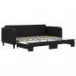 Preview: Tagesbett Ausziehbar Schwarz 90x200 cm Stoff