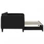 Preview: Tagesbett Ausziehbar Schwarz 90x200 cm Stoff
