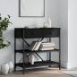 Preview: ARDEBO.de - Konsolentisch Schwarz 75x34,5x75 cm Holzwerkstoff