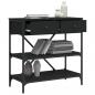 Preview: Konsolentisch Schwarz 75x34,5x75 cm Holzwerkstoff