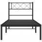 Preview: Bettgestell mit Kopfteil Metall Schwarz 80x200 cm