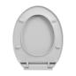 Preview: Toilettensitz mit Absenkautomatik Quick-Release Hellgrau Oval