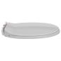 Preview: Toilettensitz mit Absenkautomatik Quick-Release Hellgrau Oval