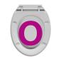 Preview: Toilettensitz mit Absenkautomatik Quick-Release Hellgrau Oval