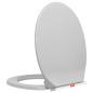 Preview: Toilettensitz mit Absenkautomatik Quick-Release Hellgrau Oval