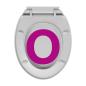 Preview: Toilettensitz mit Absenkautomatik Quick-Release Hellgrau Oval