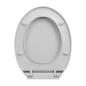 Preview: Toilettensitz mit Absenkautomatik Quick-Release Hellgrau Oval