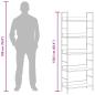 Preview: Bücherregal 5 Regalböden Weiß 60x27,6x158,5 cm Holzwerkstoff
