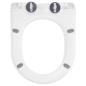 Preview: Toilettensitz mit Absenkautomatik und Quick-Release-Design Weiß