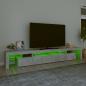 Preview: TV-Schrank mit LED-Leuchten Betongrau 260x36,5x40 cm