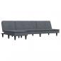 Preview: Schlafsofa in L-Form Dunkelgrau 255x140x70 cm Samt