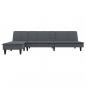 Preview: Schlafsofa in L-Form Dunkelgrau 255x140x70 cm Samt