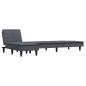 Preview: Schlafsofa in L-Form Dunkelgrau 255x140x70 cm Samt