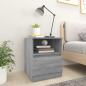 Preview: ARDEBO.de - Nachttische 2 Stk. Grau Sonoma 40x40x50 cm Holzwerkstoff