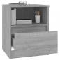 Preview: Nachttische 2 Stk. Grau Sonoma 40x40x50 cm Holzwerkstoff