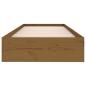 Preview: Massivholzbett Honigbraun 75x190 cm