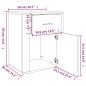 Preview: Nachttisch Schwarz 50x36x60 cm Holzwerkstoff