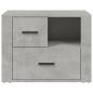 Preview: Nachttisch Betongrau 60x36x45 cm Holzwerkstoff
