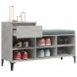 Preview: Schuhregal Betongrau 102x36x60 cm Holzwerkstoff
