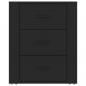Preview: Nachttisch Schwarz 50x36x60 cm Holzwerkstoff