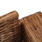 Preview: 3-tlg. Sofagarnitur mit Auflagen Natur Rattan 