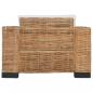 Preview: 3-tlg. Sofagarnitur mit Auflagen Natur Rattan 