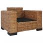 Preview: 3-tlg. Sofagarnitur mit Auflagen Natur Rattan 