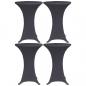 Preview: Stretch-Tischhussen 4 Stk. 60 cm Anthrazit