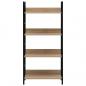 Preview: Bücherregal 4 Regalböden Eiche 60×27,6×124,5 cm Holzwerkstoff