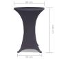 Preview: Tischhusse Stretchhusse 2 Stk 60 cm Anthrazit