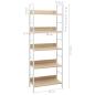 Preview: Bücherregal 5 Regalböden Eiche 60x27,6x158,5 cm Holzwerkstoff