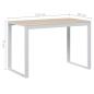 Preview: Computertisch Weiß und Eiche-Optik 110x60x73 cm Holzwerkstoff