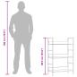 Preview: Bücherregal 3 Regalböden Schwarz 60×27,6×90,5 cm Holzwerkstoff