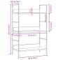 Preview: Bücherregal 3 Regalböden Eiche 60×27,6×90,5 cm Holzwerkstoff