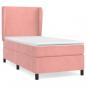 Preview: Boxspringbett mit Matratze Rosa 90x200 cm Samt