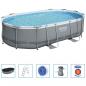 Preview: Bestway Power Steel Pool-Set Oval 488x305x107 cm